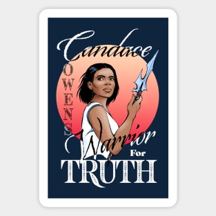 Candace Owens - Warrior for Truth, color for dark fabric Magnet